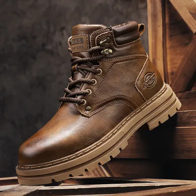 GENUINE LEATHER HIGH MID-TOP MARTIN BOOT GB-0132